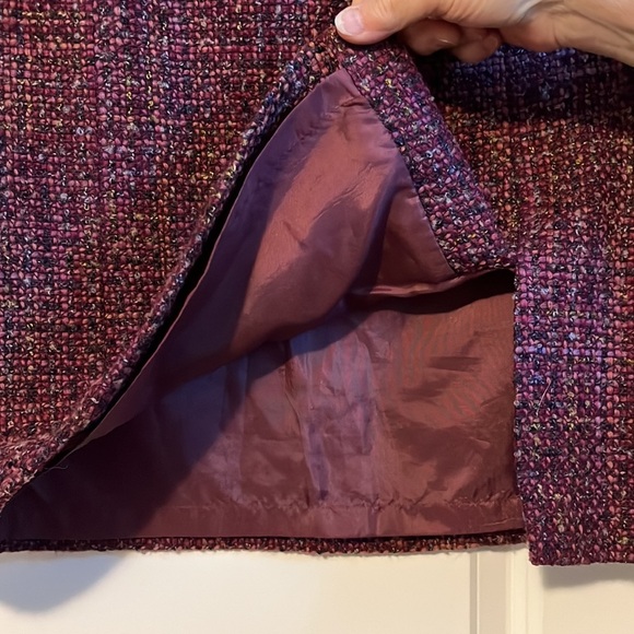 Talbots Berry Texture Wool Blend Skirt - Picture 6 of 6